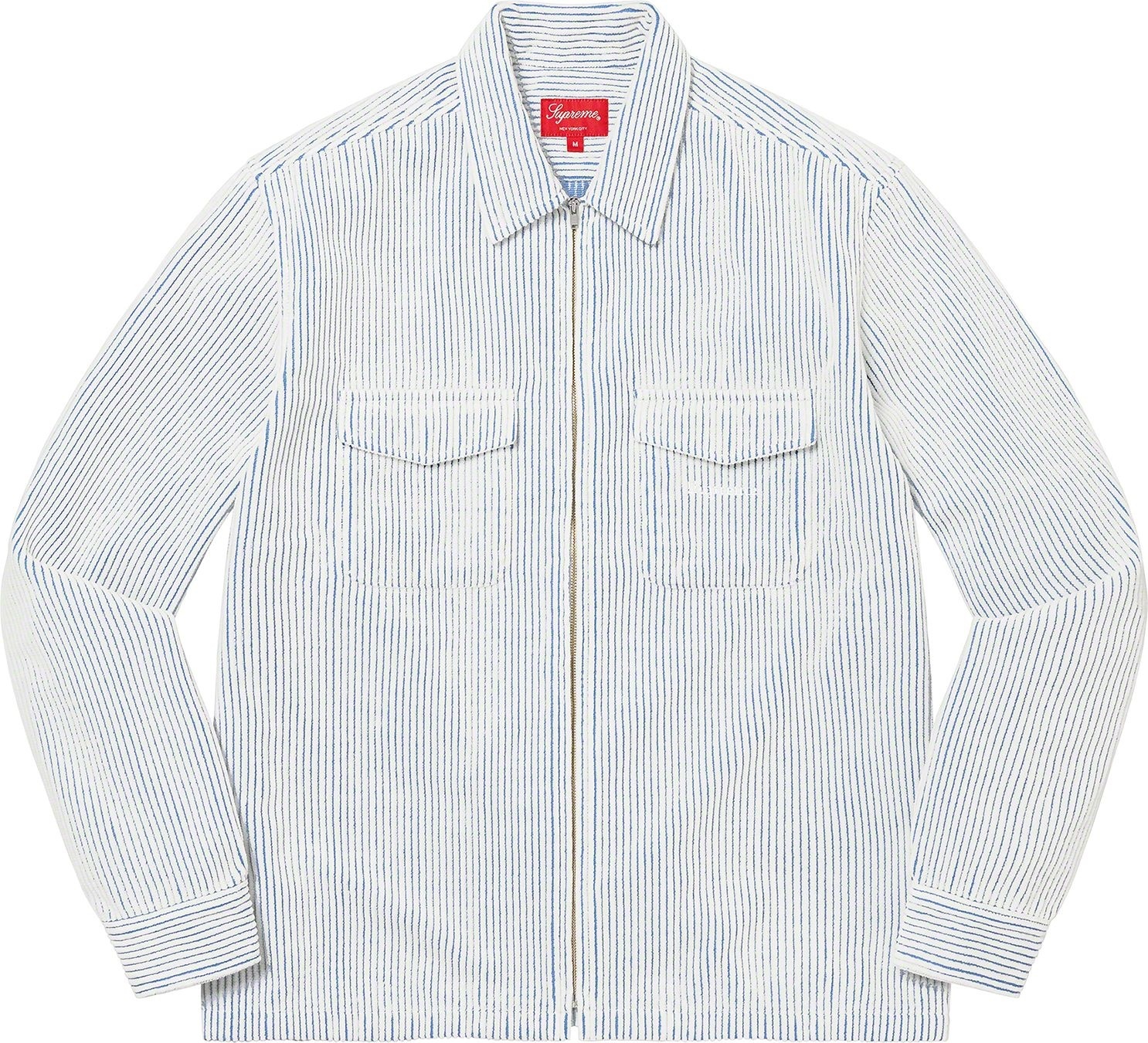 2-Tone Corduroy Zip Up Shirt view 5